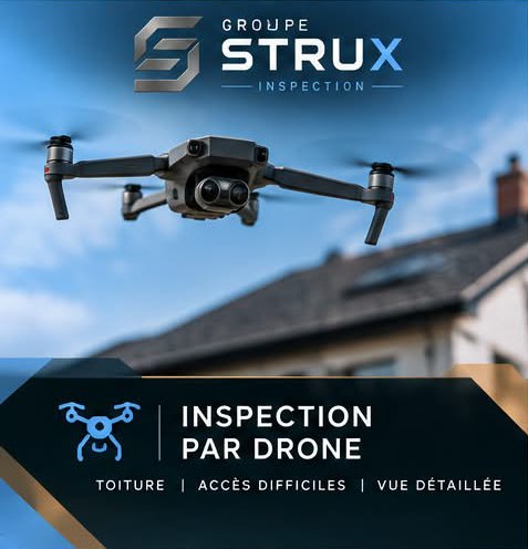Inspection par drone : toiture, accès difficiles, vue détaillée